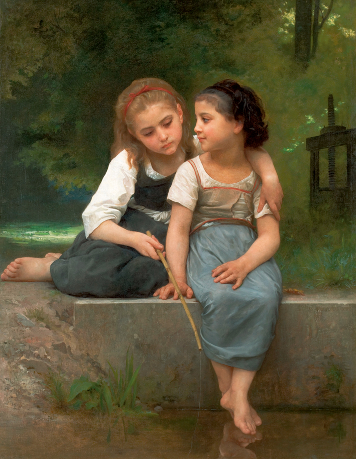  阿道夫·布格罗 Adolphe Bouguereau —— 两姐妹 (2)